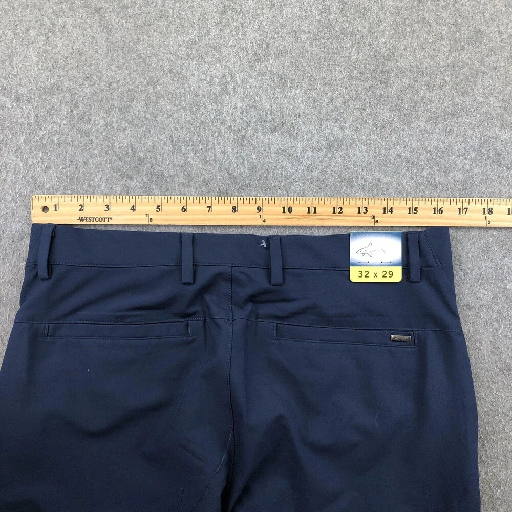 Greg Norman Pants Mens 32x29 Blue Chino Straight Leg Casual Logo Pockets